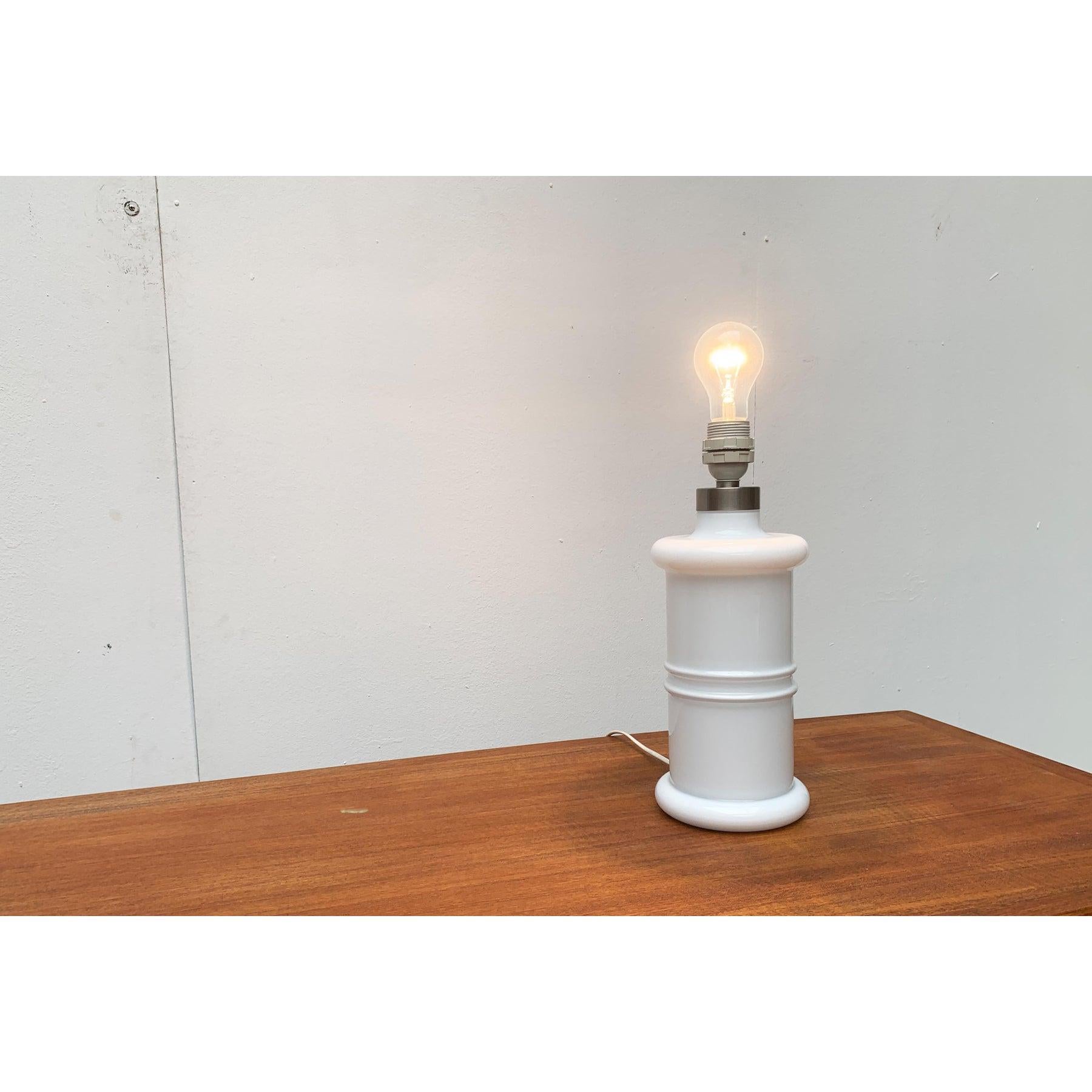 Vintage Danish Glass Pharmacy Table Lamp by Sidse Werner for Holmegaard For Sale 4