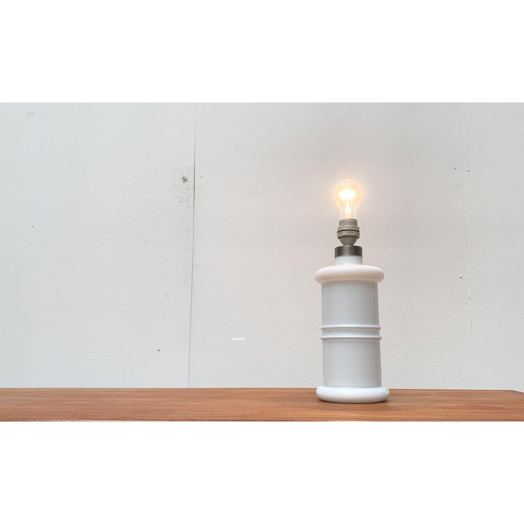 Vintage Danish Glass Pharmacy Table Lamp by Sidse Werner for Holmegaard For Sale 5