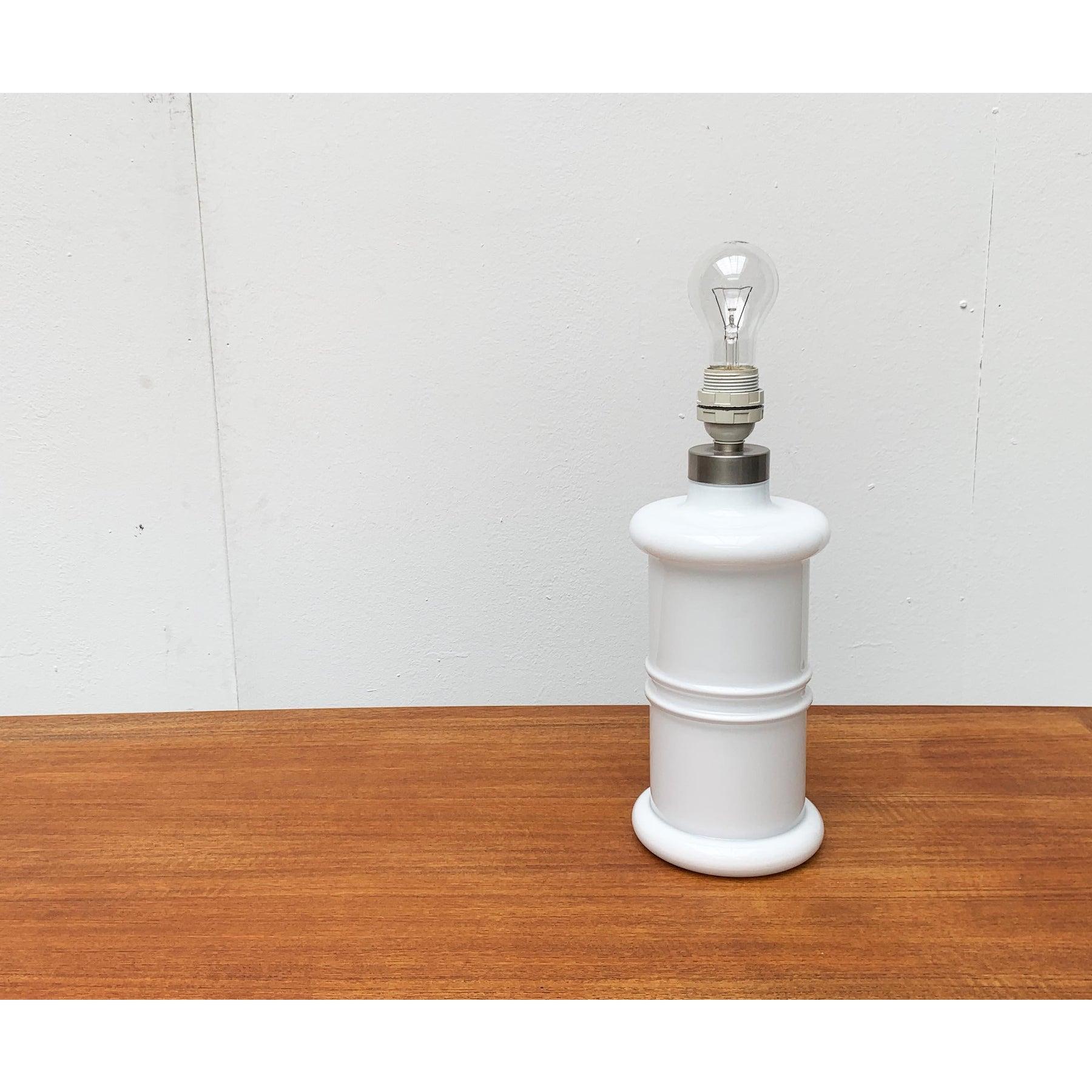 Vintage Danish Glass Pharmacy Table Lamp by Sidse Werner for Holmegaard For Sale 6