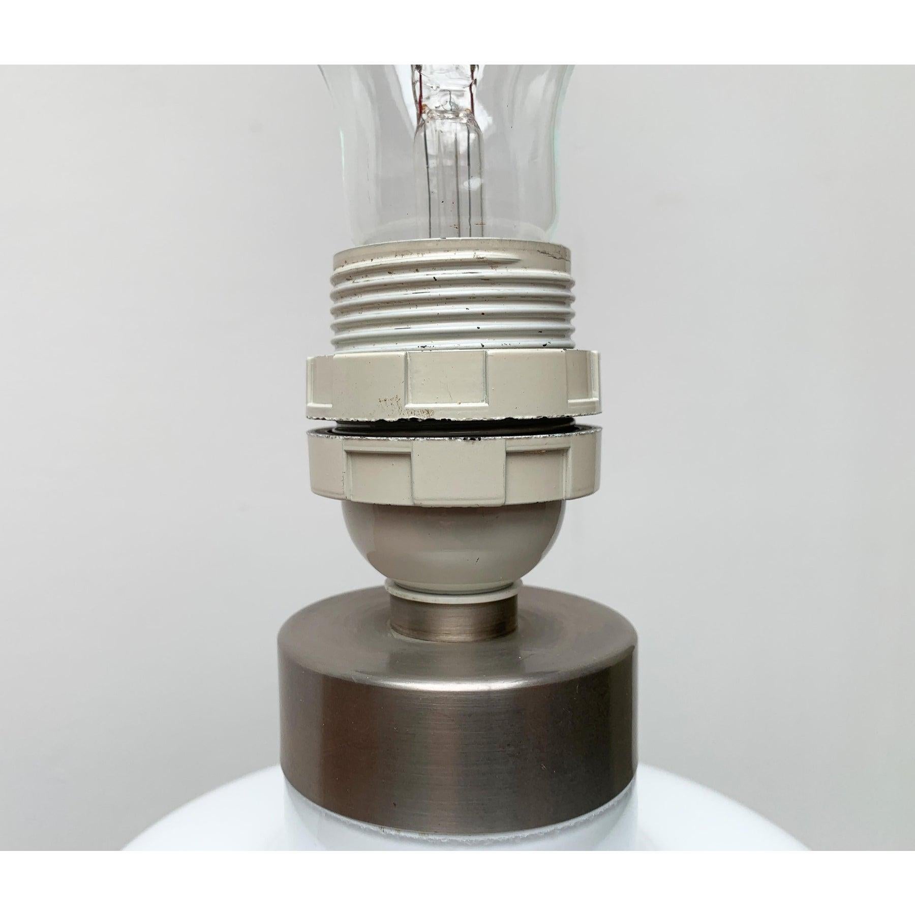 Mid-Century Modern Vintage Danish Glass Pharmacy Table Lamp by Sidse Werner for Holmegaard For Sale