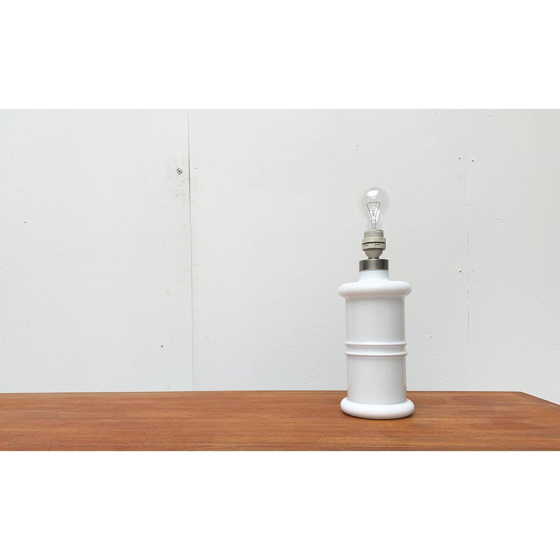 20th Century Vintage Danish Glass Pharmacy Table Lamp by Sidse Werner for Holmegaard For Sale