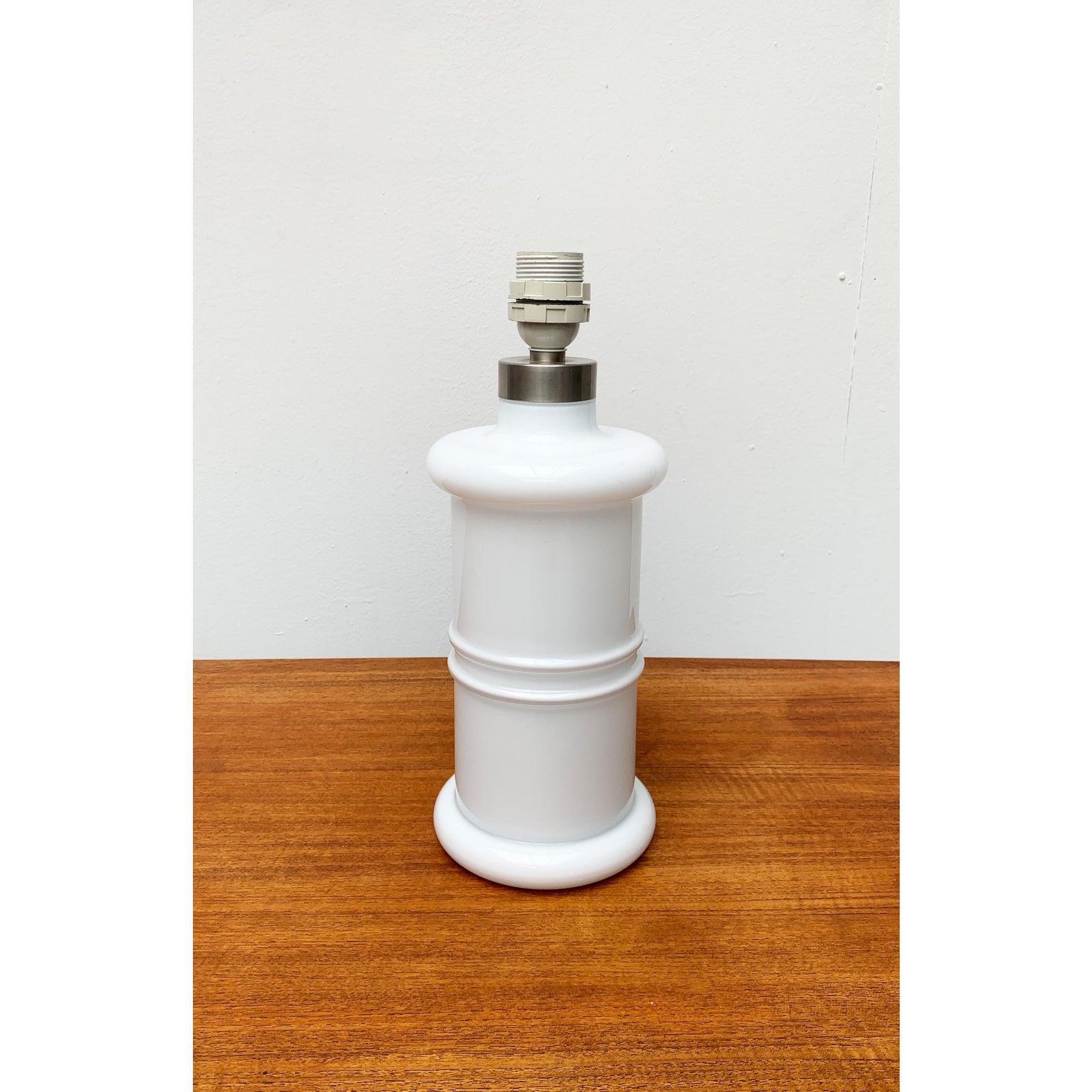 Metal Vintage Danish Glass Pharmacy Table Lamp by Sidse Werner for Holmegaard For Sale