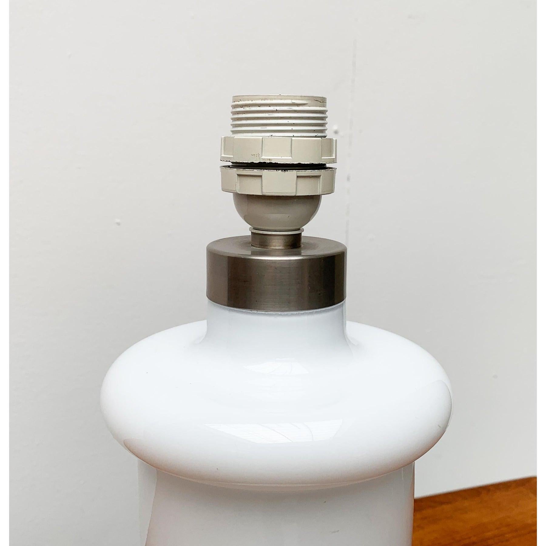 Vintage Danish Glass Pharmacy Table Lamp by Sidse Werner for Holmegaard For Sale 1