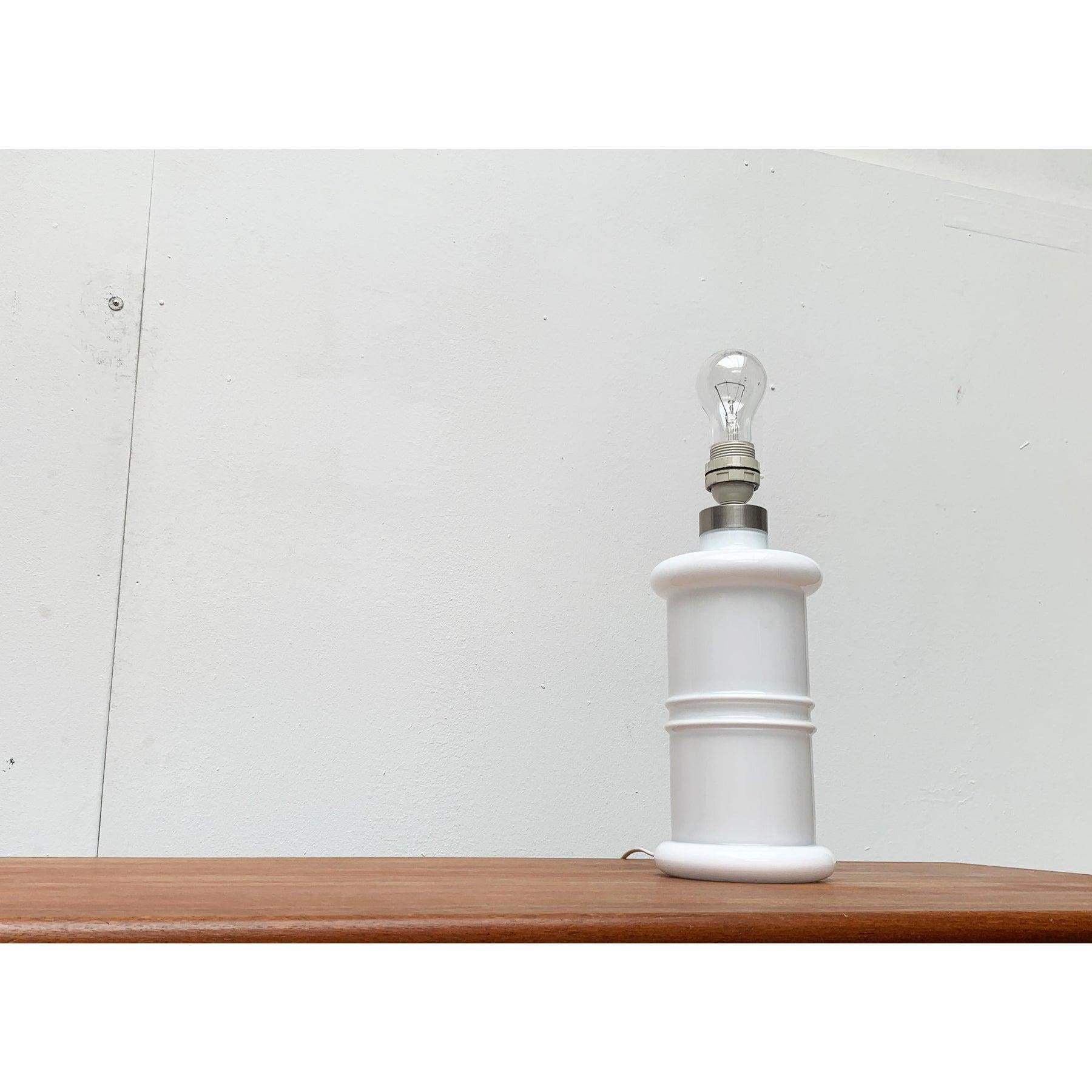 Vintage Danish Glass Pharmacy Table Lamp by Sidse Werner for Holmegaard For Sale 3