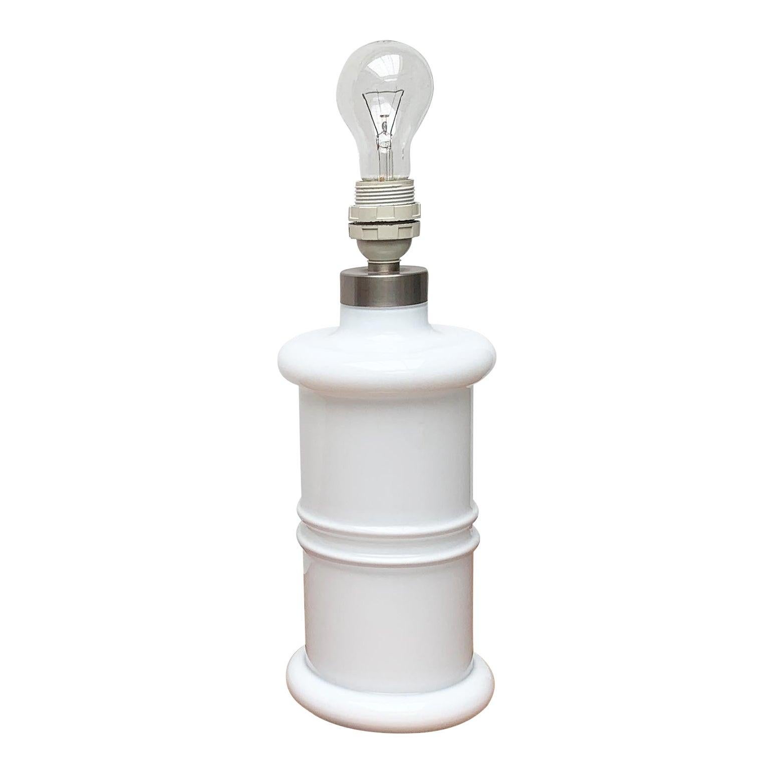 Vintage Danish Glass Pharmacy Table Lamp by Sidse Werner for Holmegaard For Sale