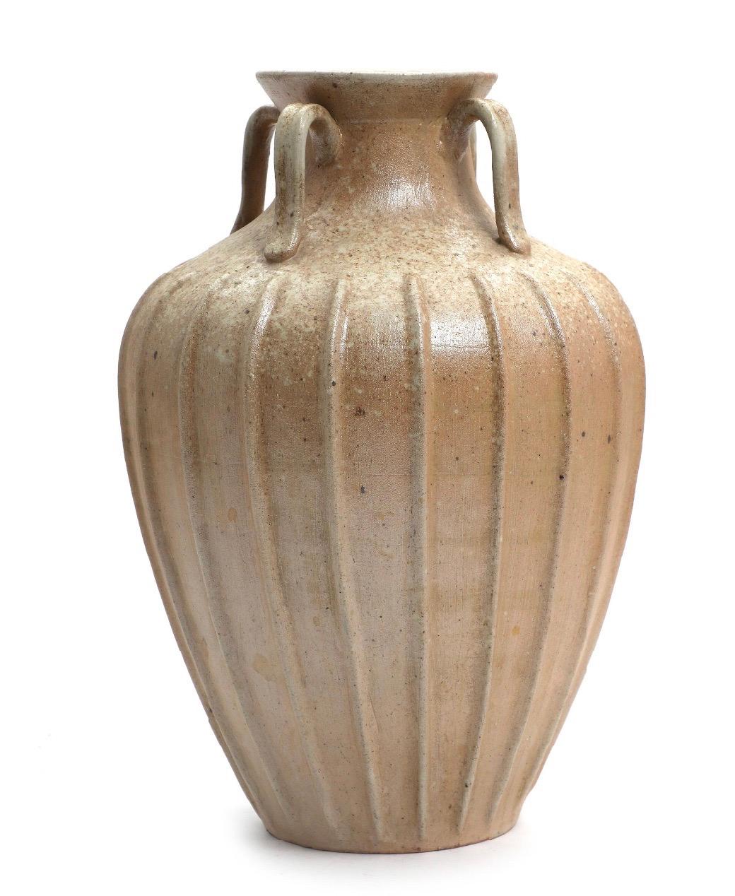 20th Century Vintage Danish Glazed Stoneware Vase, 1950s For Sale