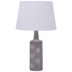 Vintage Danish Grey Table Lamp in Ceramic