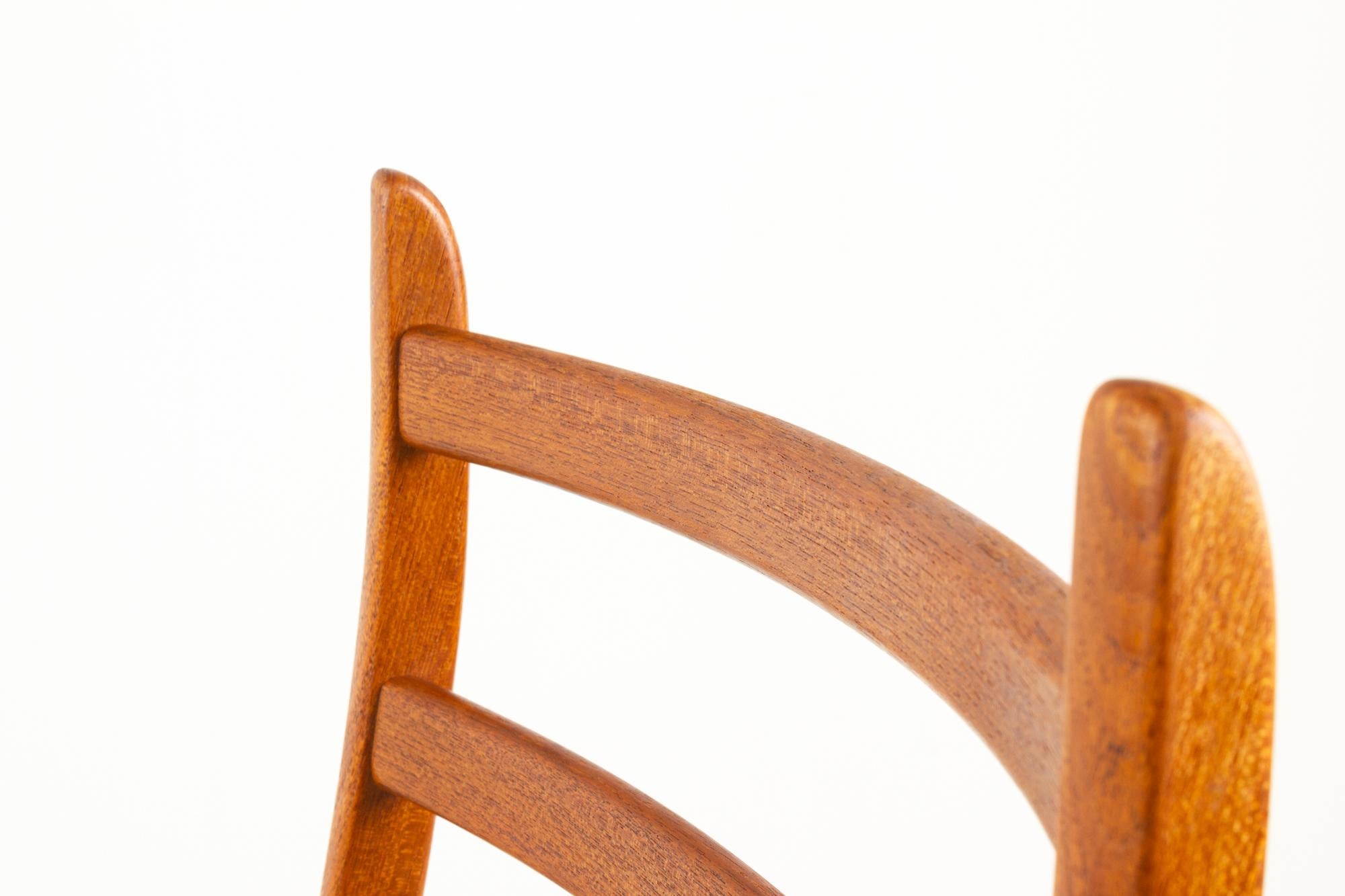 Vintage Danish High-Back Teak Dining Chairs by Korup Stolefabrik 1960s, Set of 4 For Sale 4