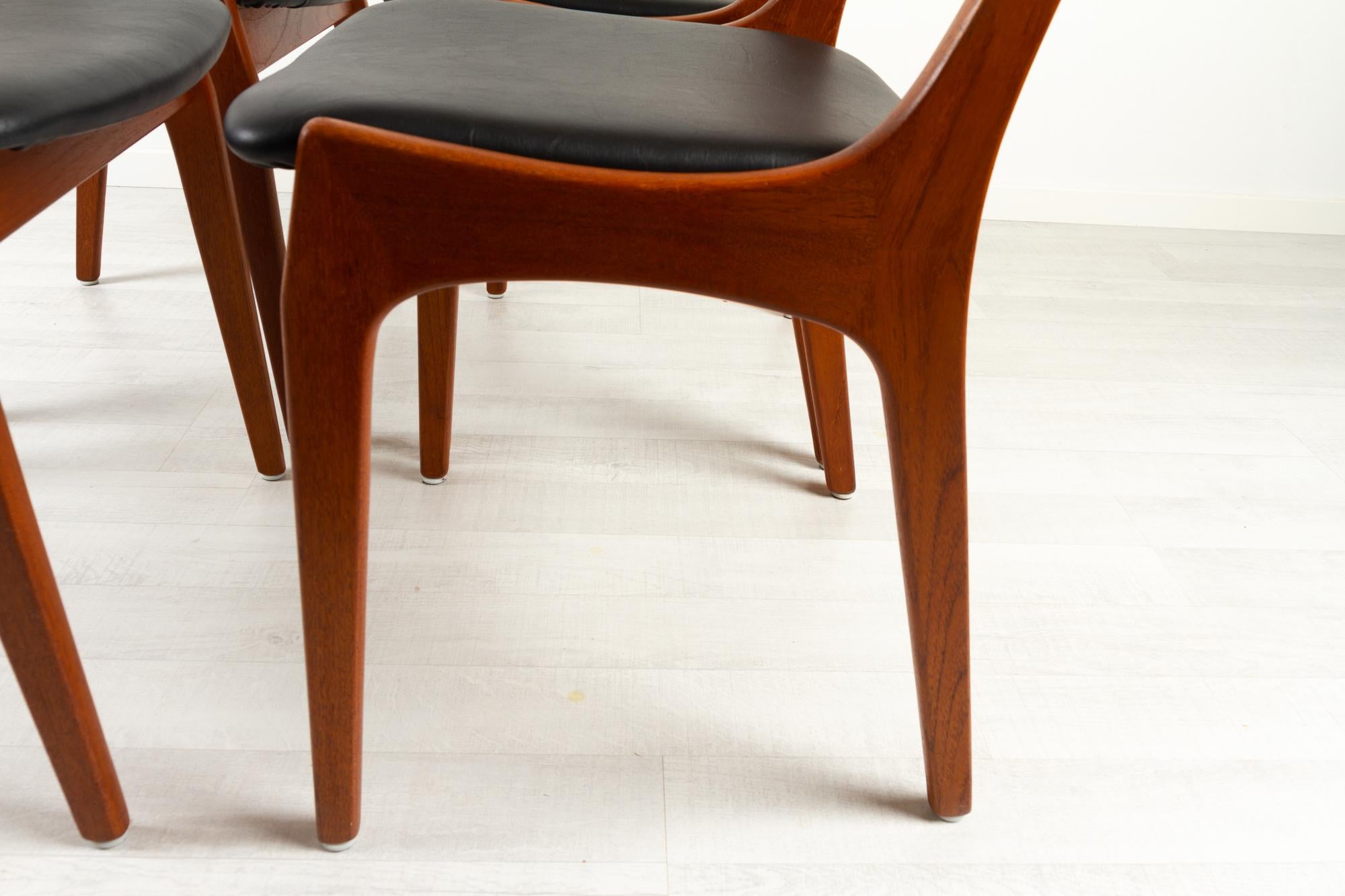 Vintage Danish High-Back Teak Dining Chairs by Korup Stolefabrik 1960s, Set of 4 For Sale 6