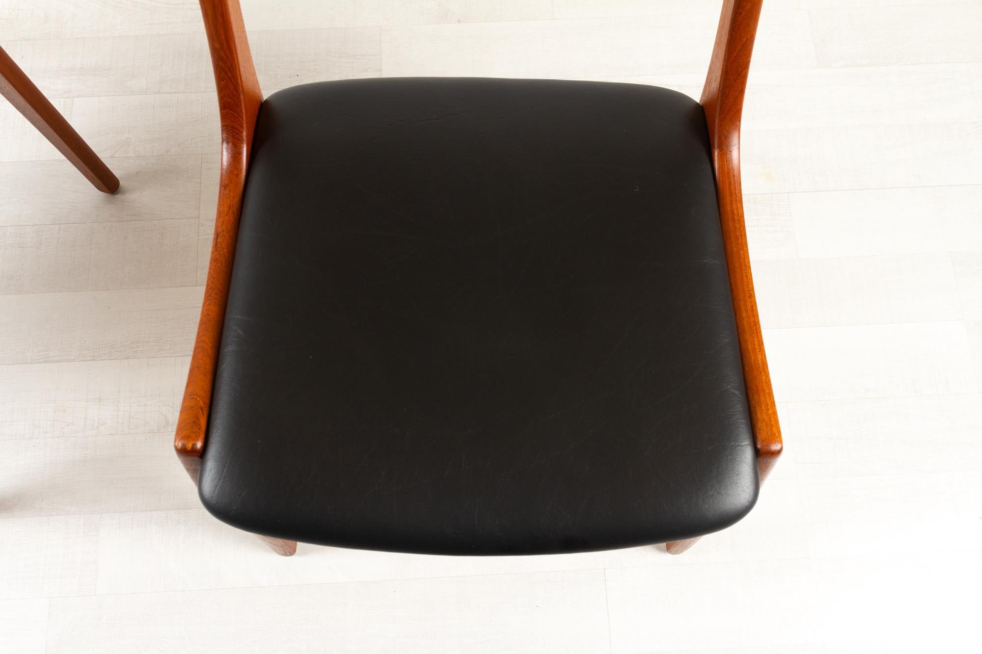 Vintage Danish High-Back Teak Dining Chairs by Korup Stolefabrik 1960s, Set of 4 For Sale 9