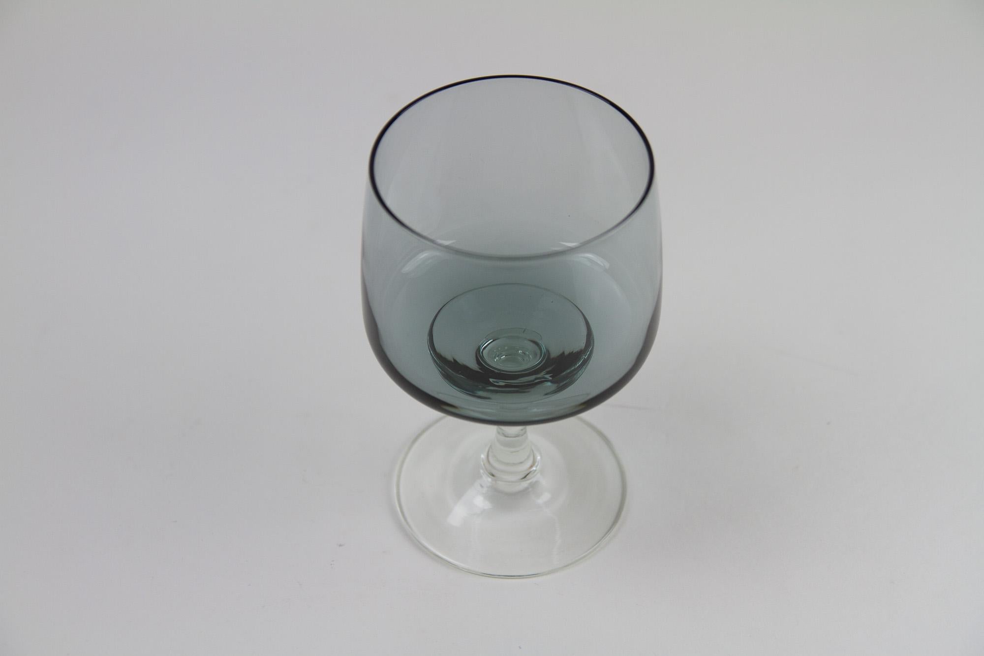 Vetro soffiato Bicchieri da vino rosso danese vintage Holmegaard Atlantic, anni '60. Set di 6 in vendita