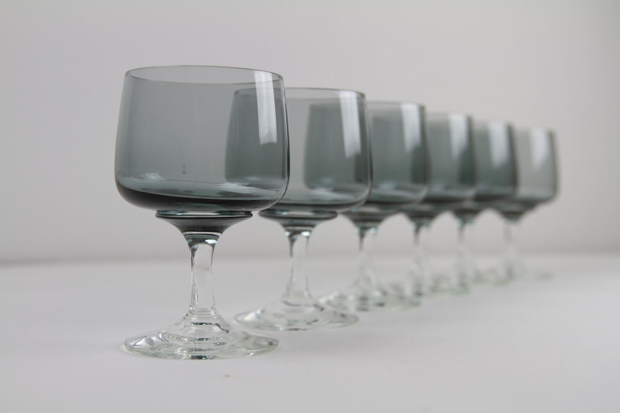 Vintage Danish Holmegaard Atlantic White Wine Glasses, 1960s. Set of 6. For Sale 6