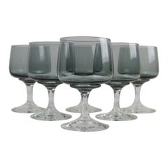 Vintage Danish Holmegaard Atlantic White Wine Glasses, 1960s. Set of 6.