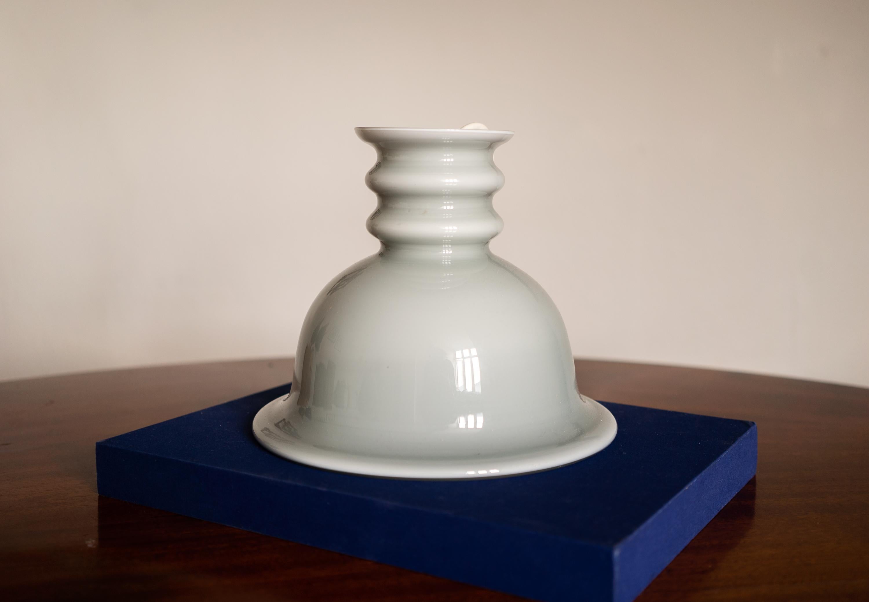 Vintage Danish Light Grey lamp by Sidse Werner for Holmegaard Kro series, 1980 Denmark. 

Opal glass hanging lamp designed by Sidse Werner for Holmegaard from the early 1980s.

