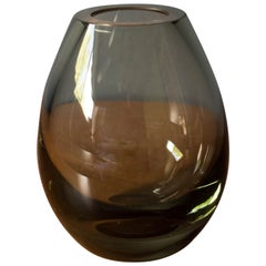 Vaso danese d'epoca in vetro a goccia di Per Lutken for Holmegaard di Per Lutken