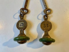 Vintage Danish Hotel Key Hangers in Bronze, 1960s