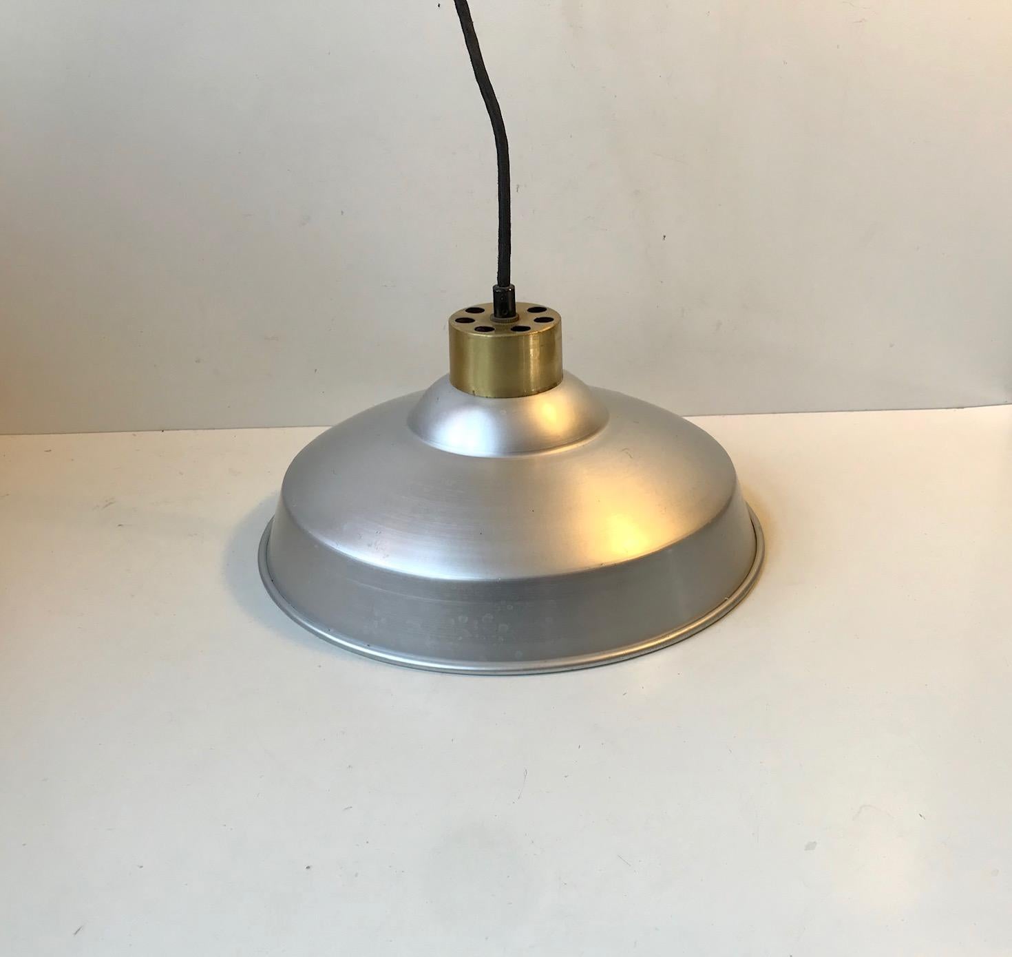 Mid-Century Modern Vintage Danish Industrial Pendant Lamp from NES, 1950s For Sale