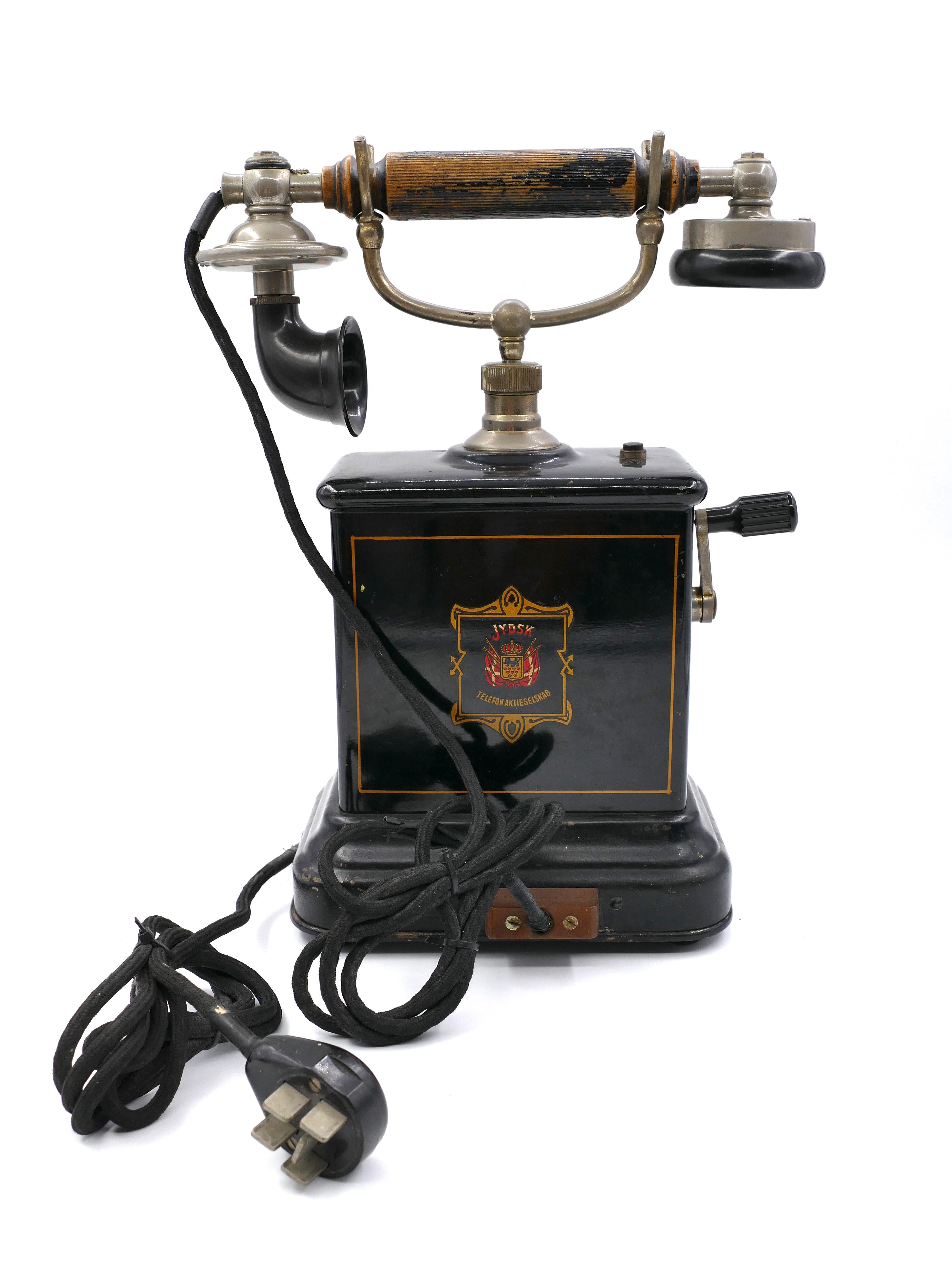 Vintage Danish JYDSK Phone, Early 20th Century 1