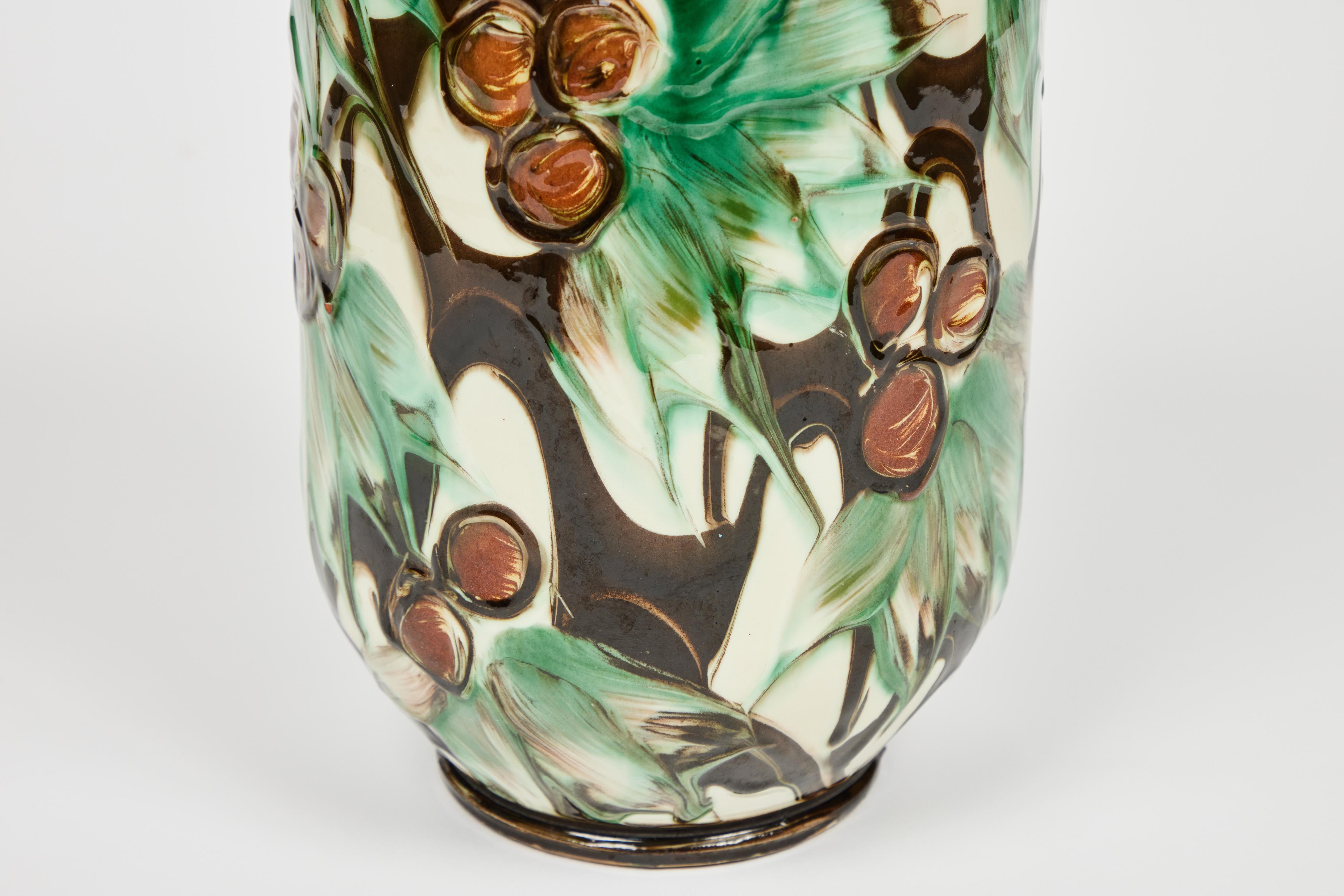 Mid-Century Modern Vintage Danish Large Pottery Vase, Kahler HAK, 1930-1950