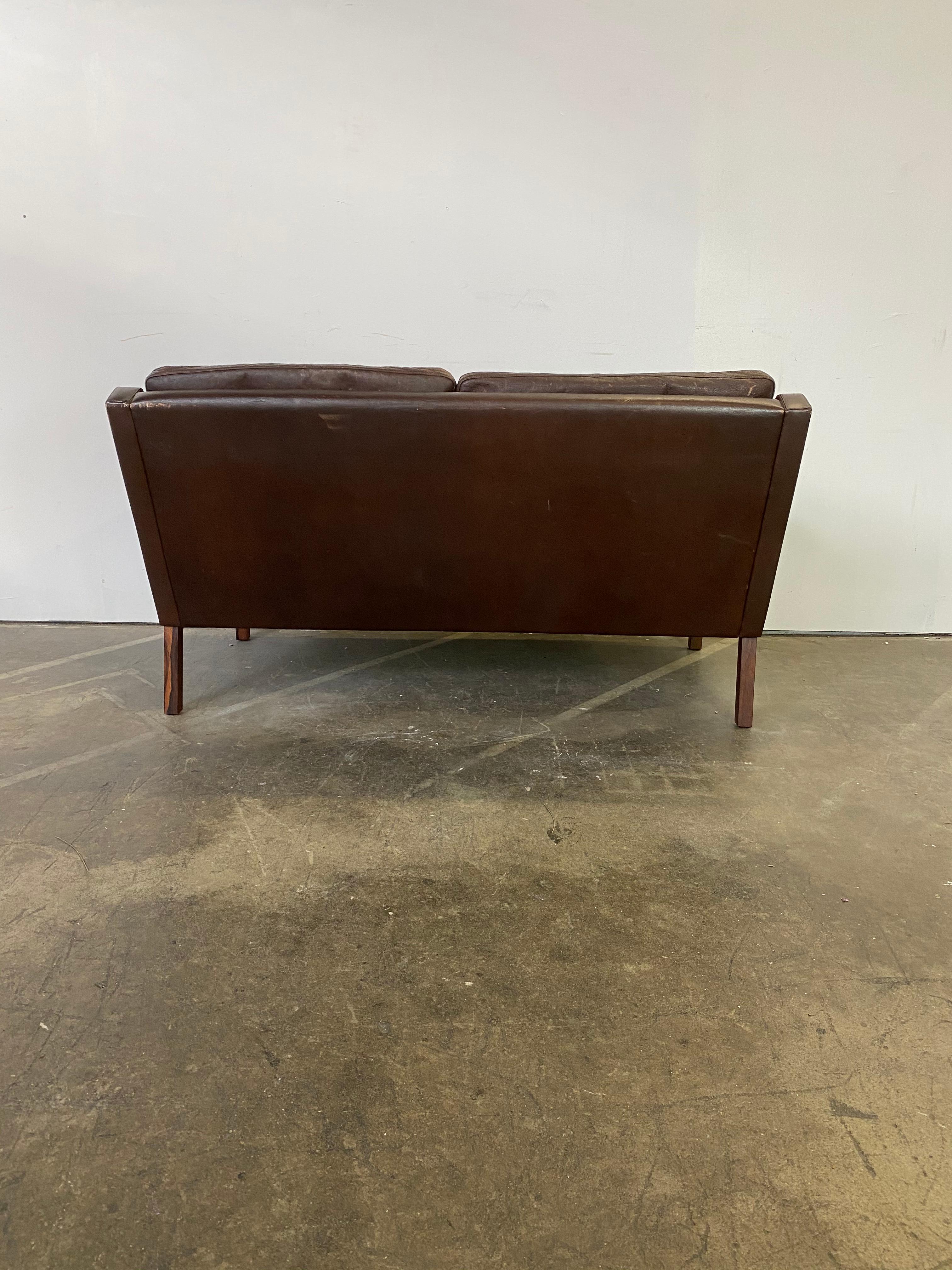 Vintage Danish Leather Loveseat Sofa by Georg Thams for Vejen Møbelfabrik 9