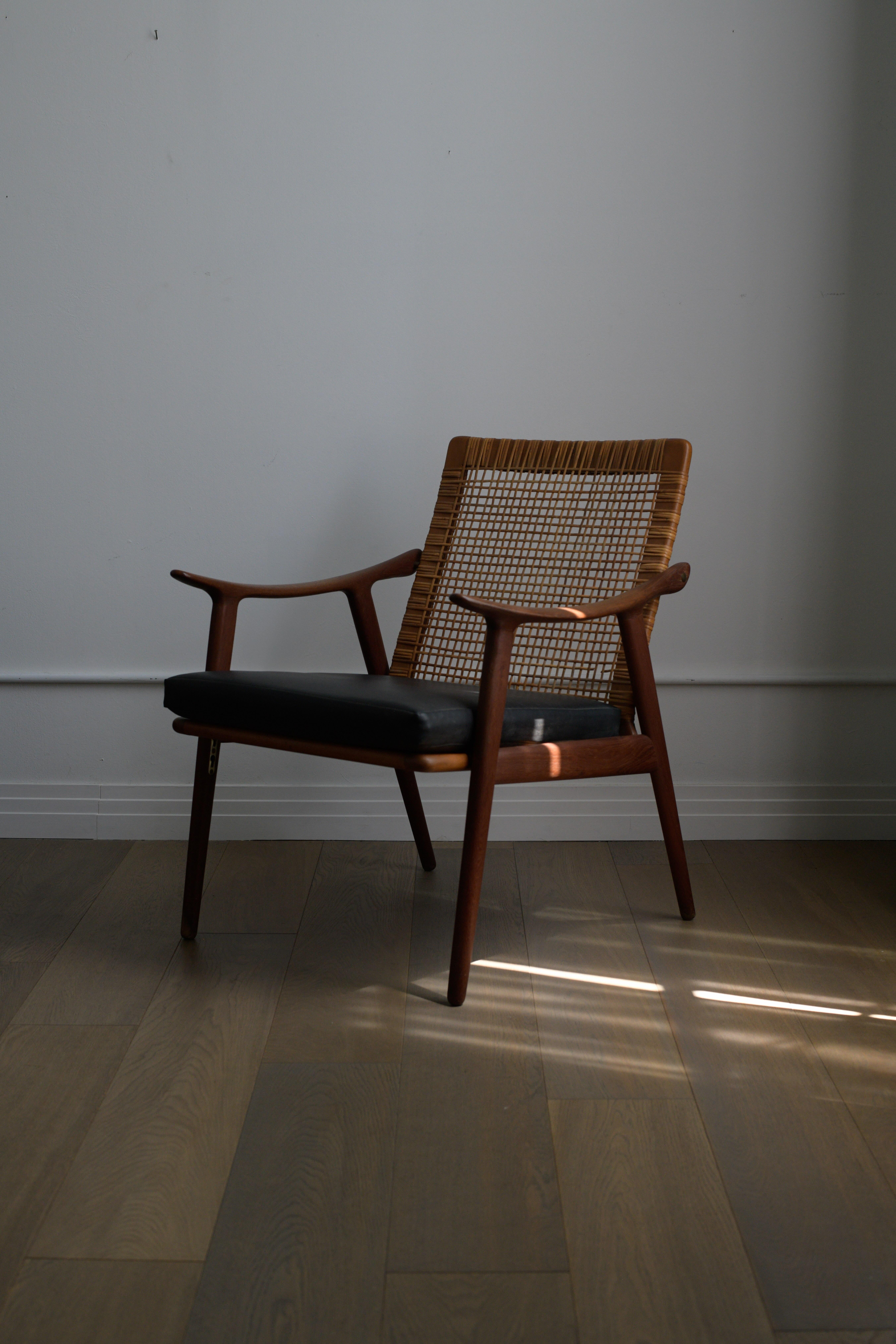 Chaise longue danoise vintage dans le style de Peter Hvidt en vente 4