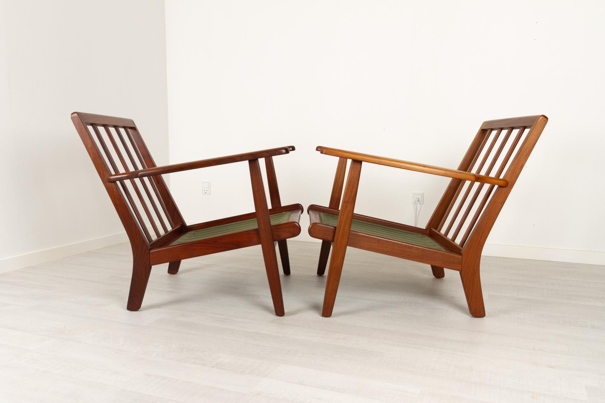Vintage Danish Lounge Chairs by Aage Pedersen for GETAMA 1960s, Set of 2 For Sale 1