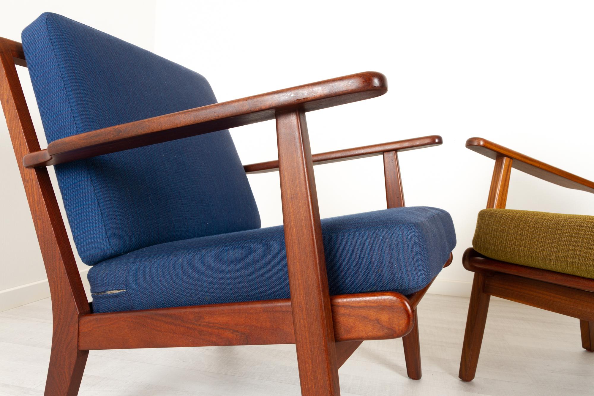 Vintage Danish Lounge Chairs by Aage Pedersen for GETAMA 1960s, Set of 2 For Sale 4