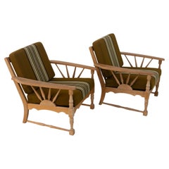 Vintage Danish Lounge Chairs in Oak, 1960s. Set of 2.