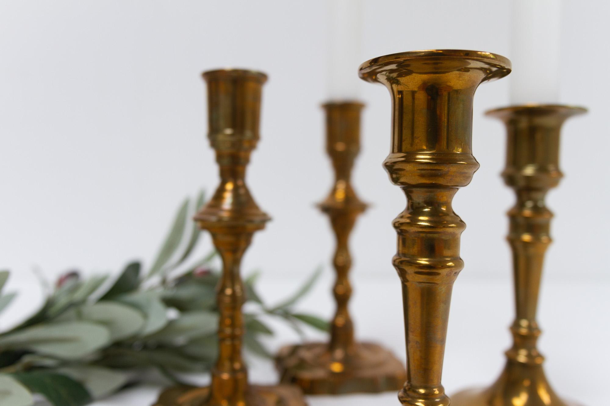 Vintage Danish Malm Candle Holders, 1950s. Set of 4. For Sale 3