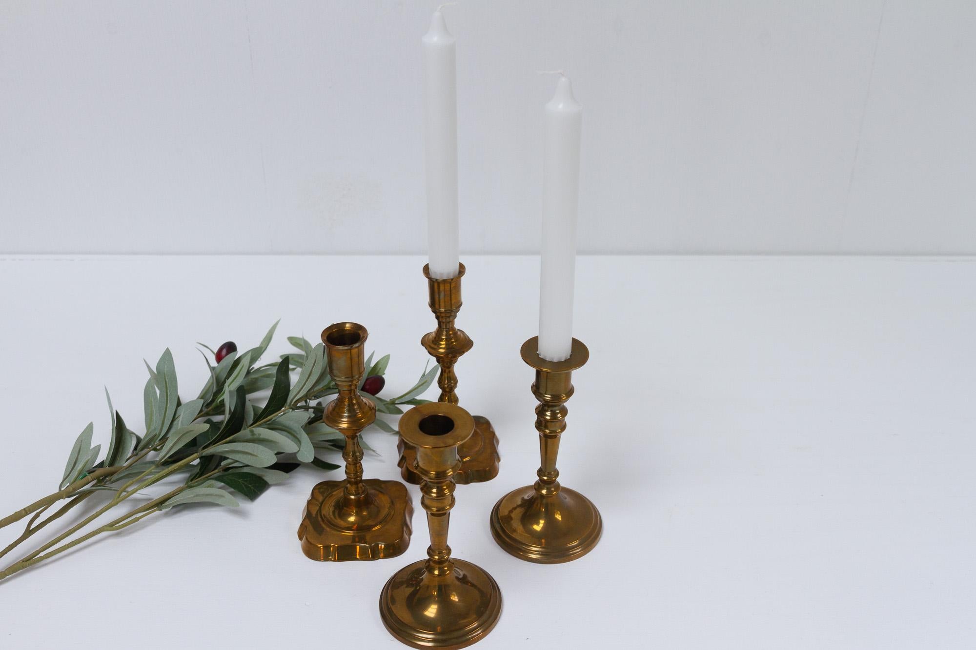Vintage Danish Malm Candle Holders, 1950s. Set of 4. For Sale 1