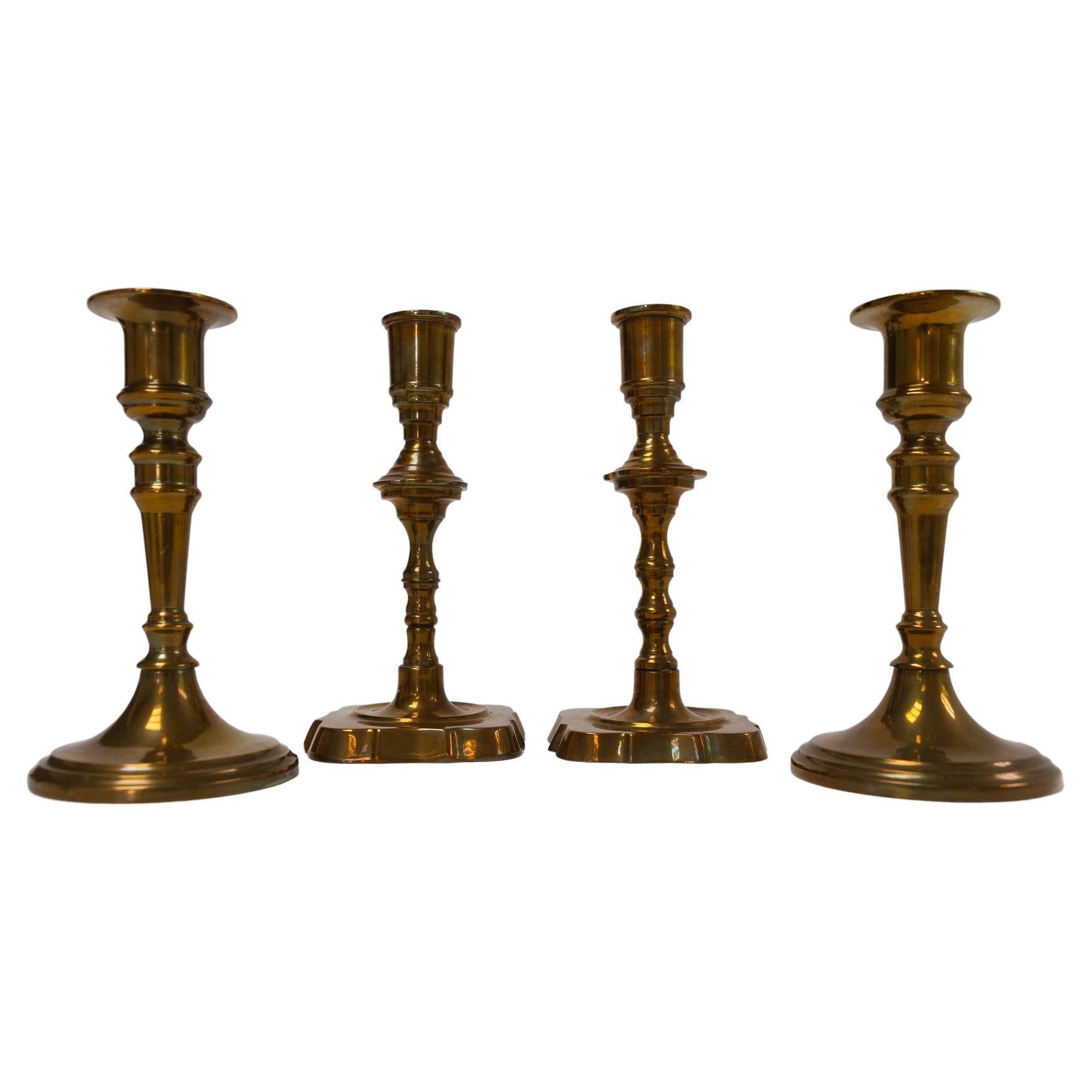 Vintage Danish Malm Candle Holders, 1950s. Set of 4.