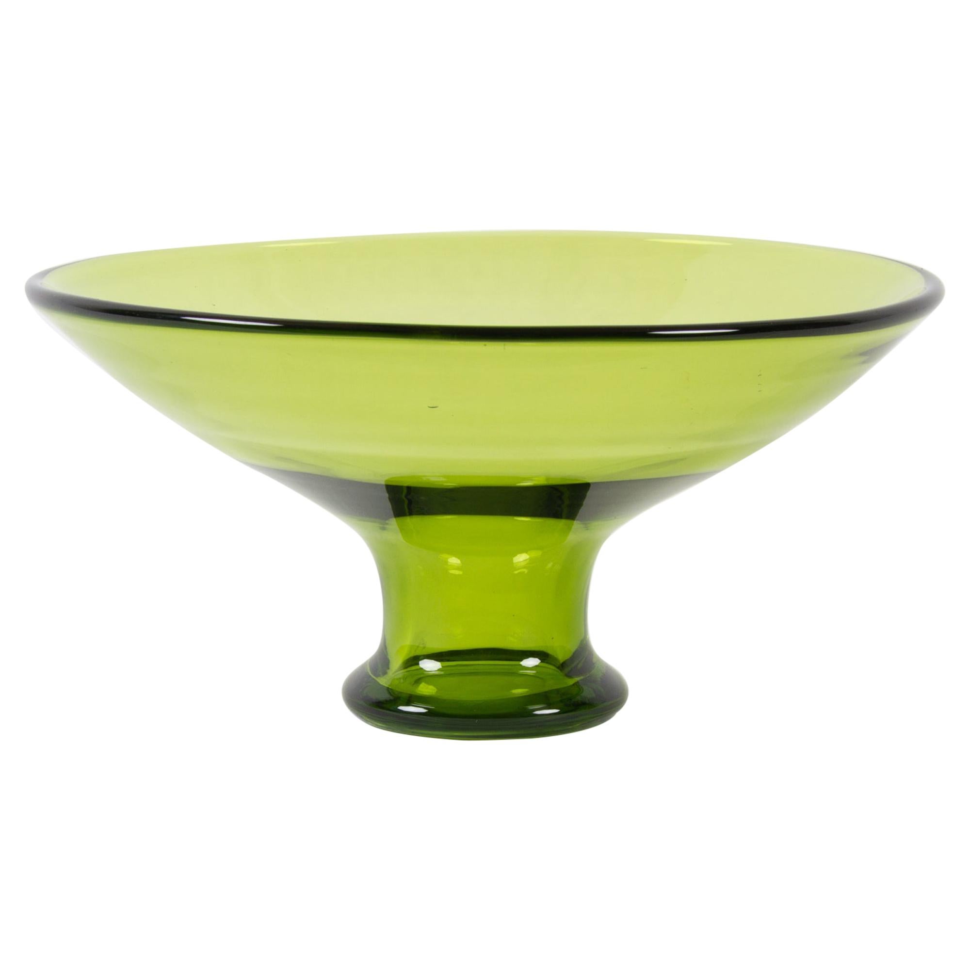 Vintage Danish Maygreen Glass Bowl by Per Lütken for Holmegaard, 1950s