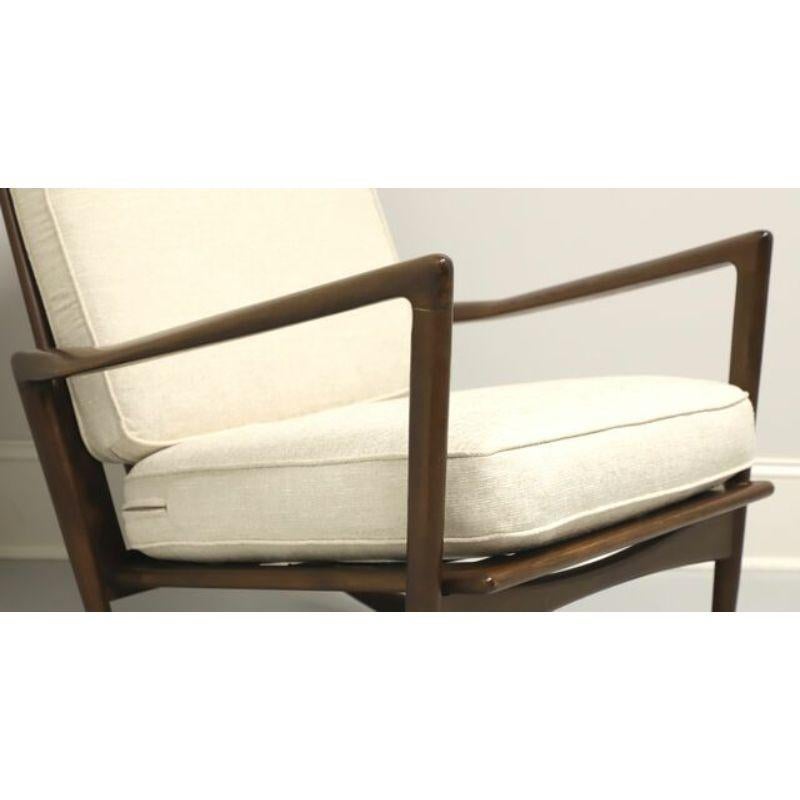 Walnut Danish Mid Century Modern Sculpted Rocking Chair by Ib Kofod-Larsen for Selig -A For Sale