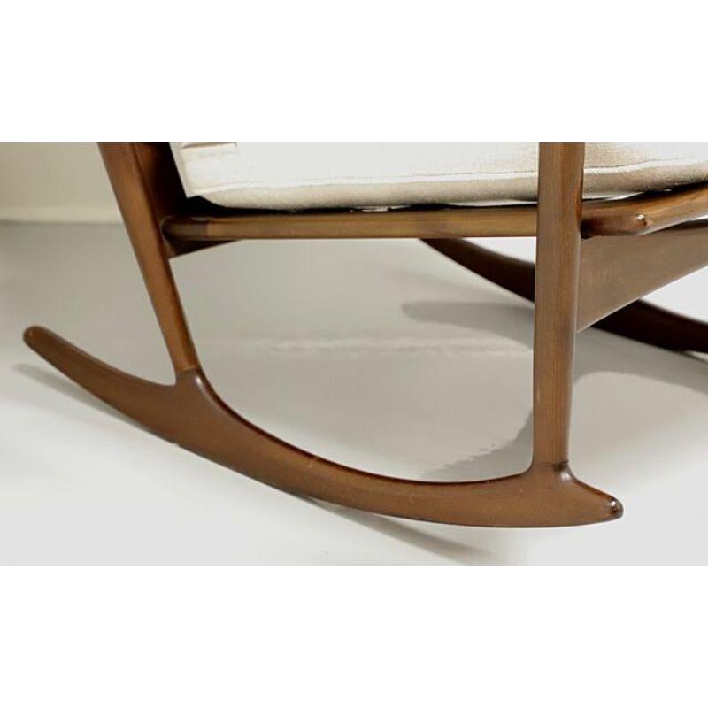 Danish Mid Century Modern Sculpted Rocking Chair by Ib Kofod-Larsen for Selig -A For Sale 2