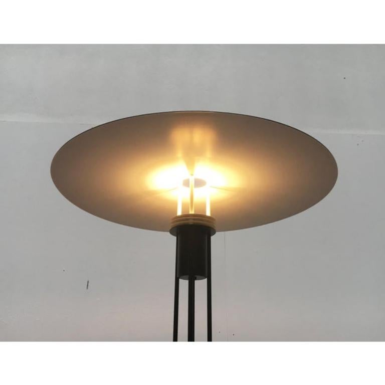 Danois Lampe de table danoise vintage en métal de Frandsen en vente