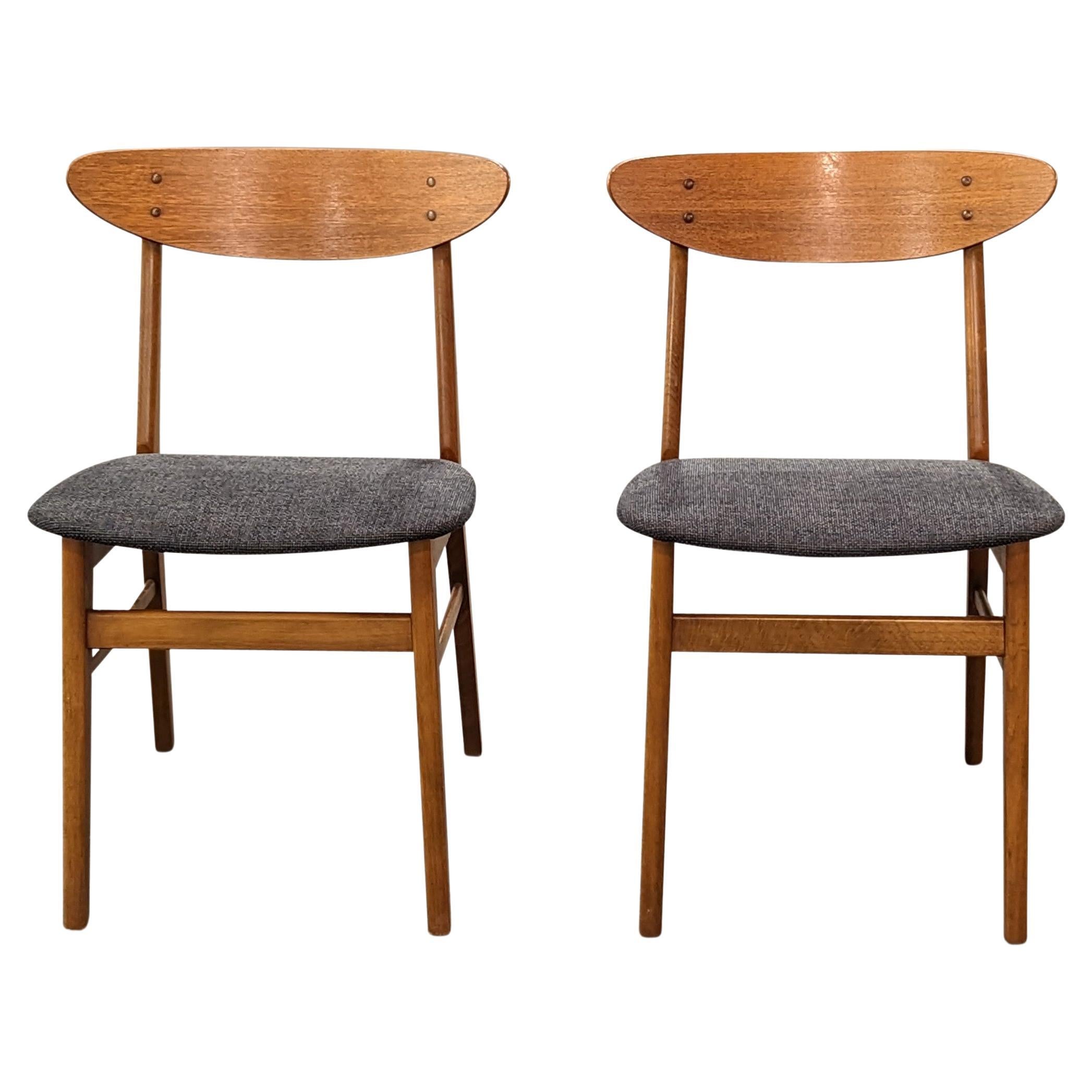 Vintage Danish Mid Century 2 Farstrup Dining Chairs, 112290