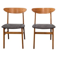Vintage Danish Mid Century 2 Farstrup Dining Chairs, 112290
