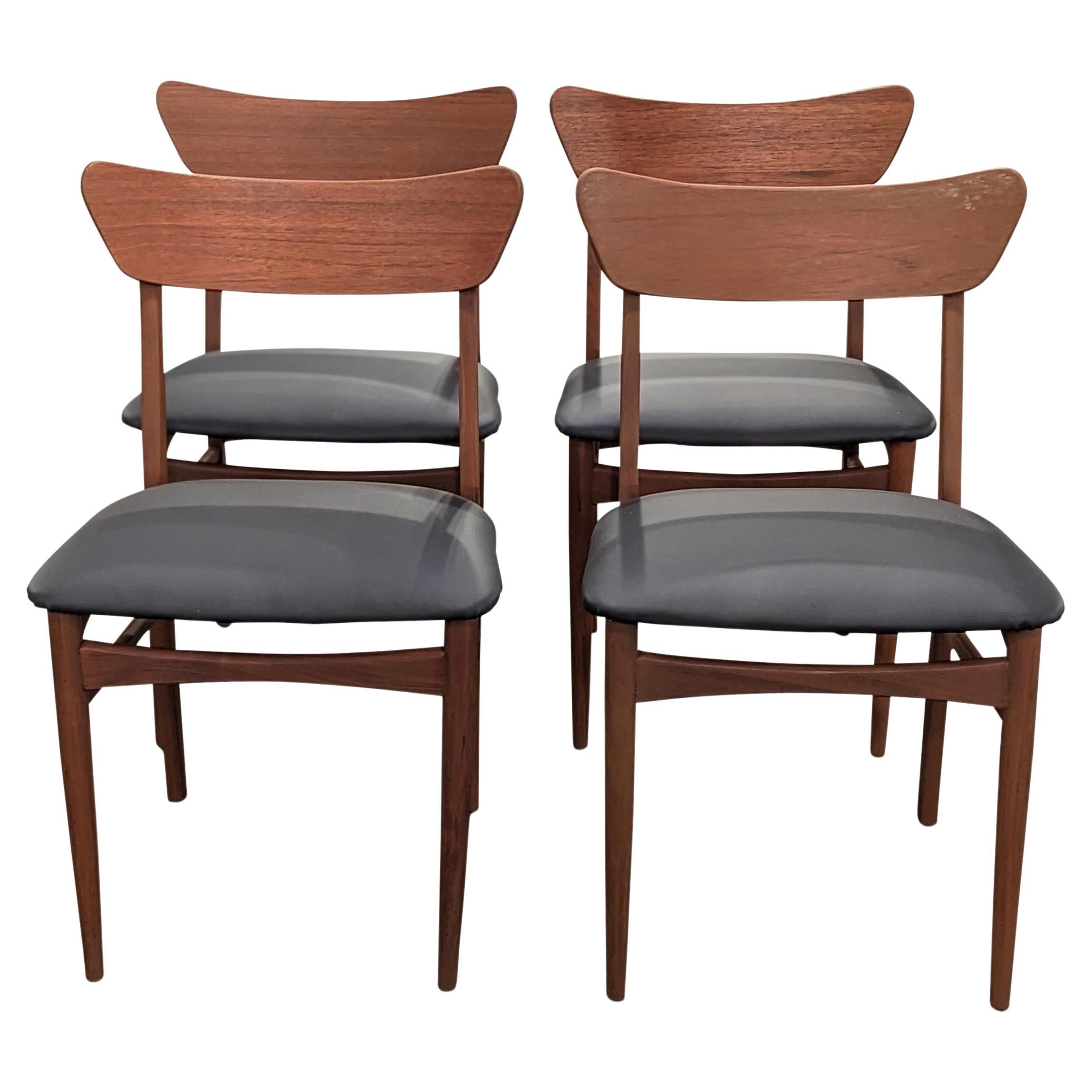 4 Schoening Elegaard Dining Chairs, 022308 Vintage Danish Midcentury