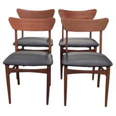 Vintage Danish Midcentury 4 Dining Chairs, 012321