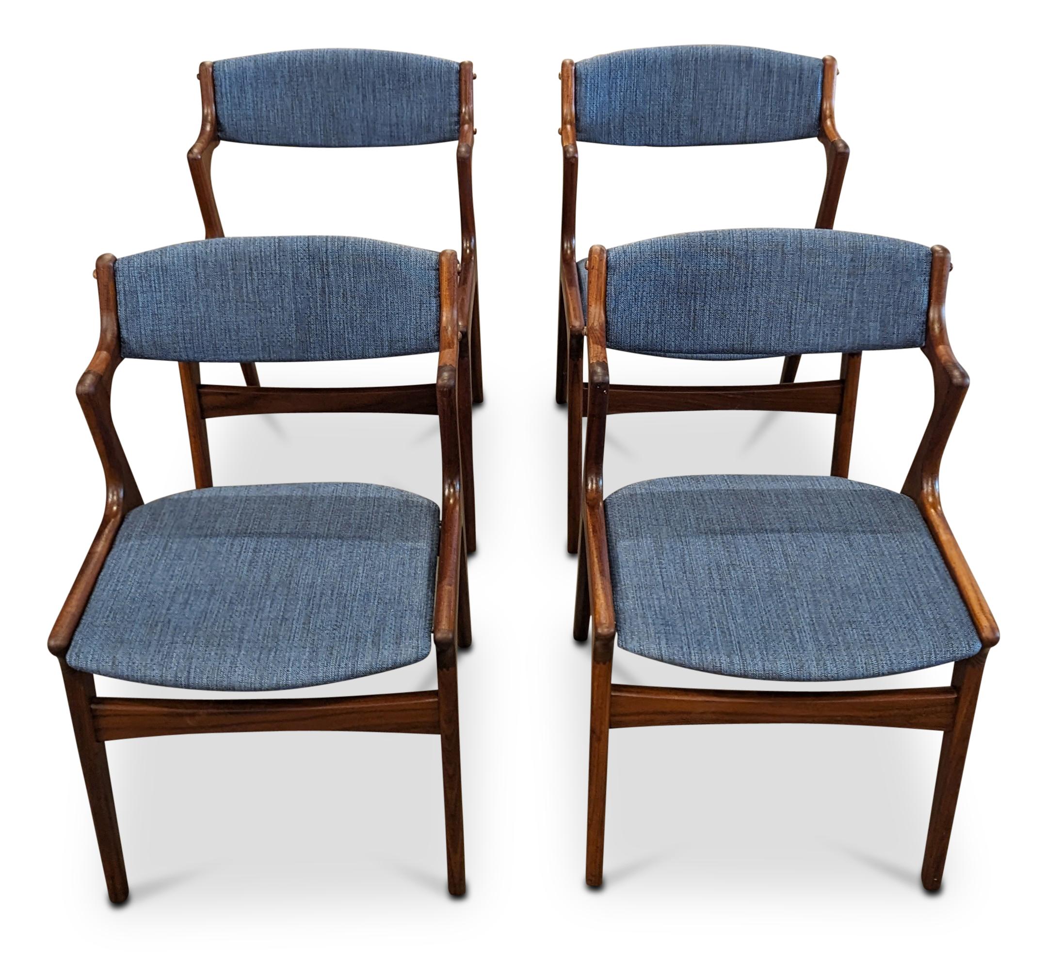 Mid-Century Modern Vintage Danish Mid Century 4 Nova Teak Chairs - 072334