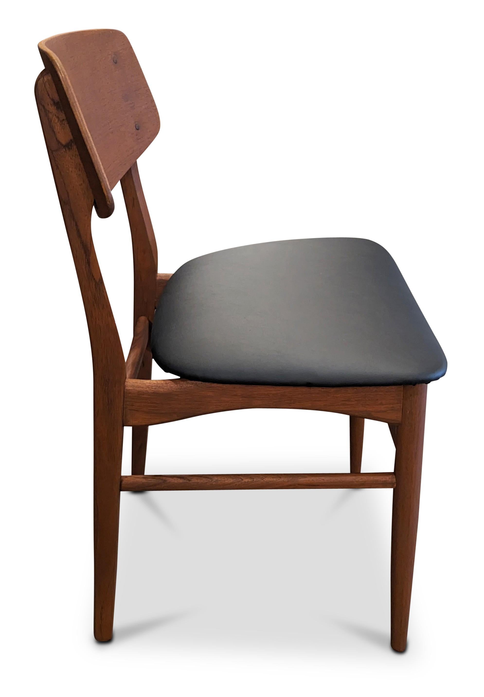 Mid-20th Century Vintage Danish Mid Century 4 Teak Chairs Ostfyns Mobellager - 072332