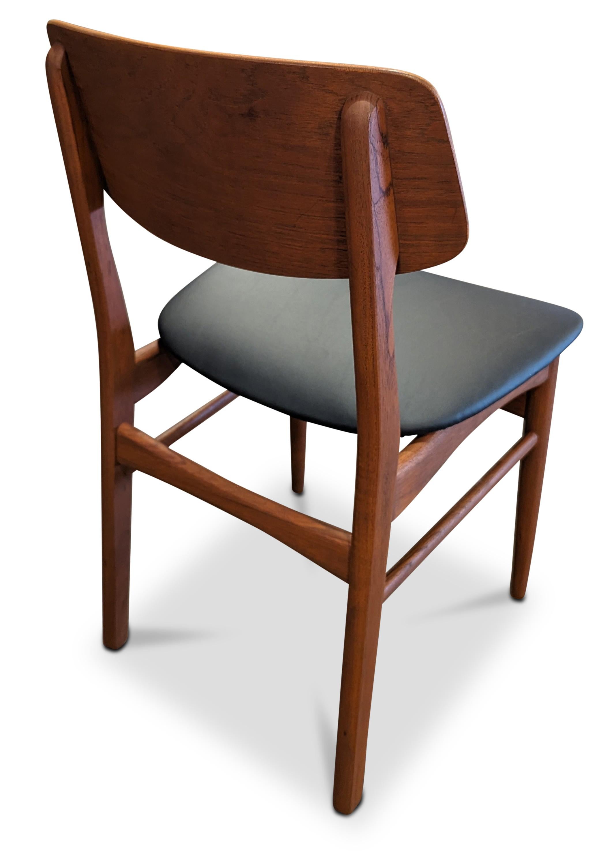 Vintage Danish Mid Century 4 Teak Chairs Ostfyns Mobellager - 072332 1
