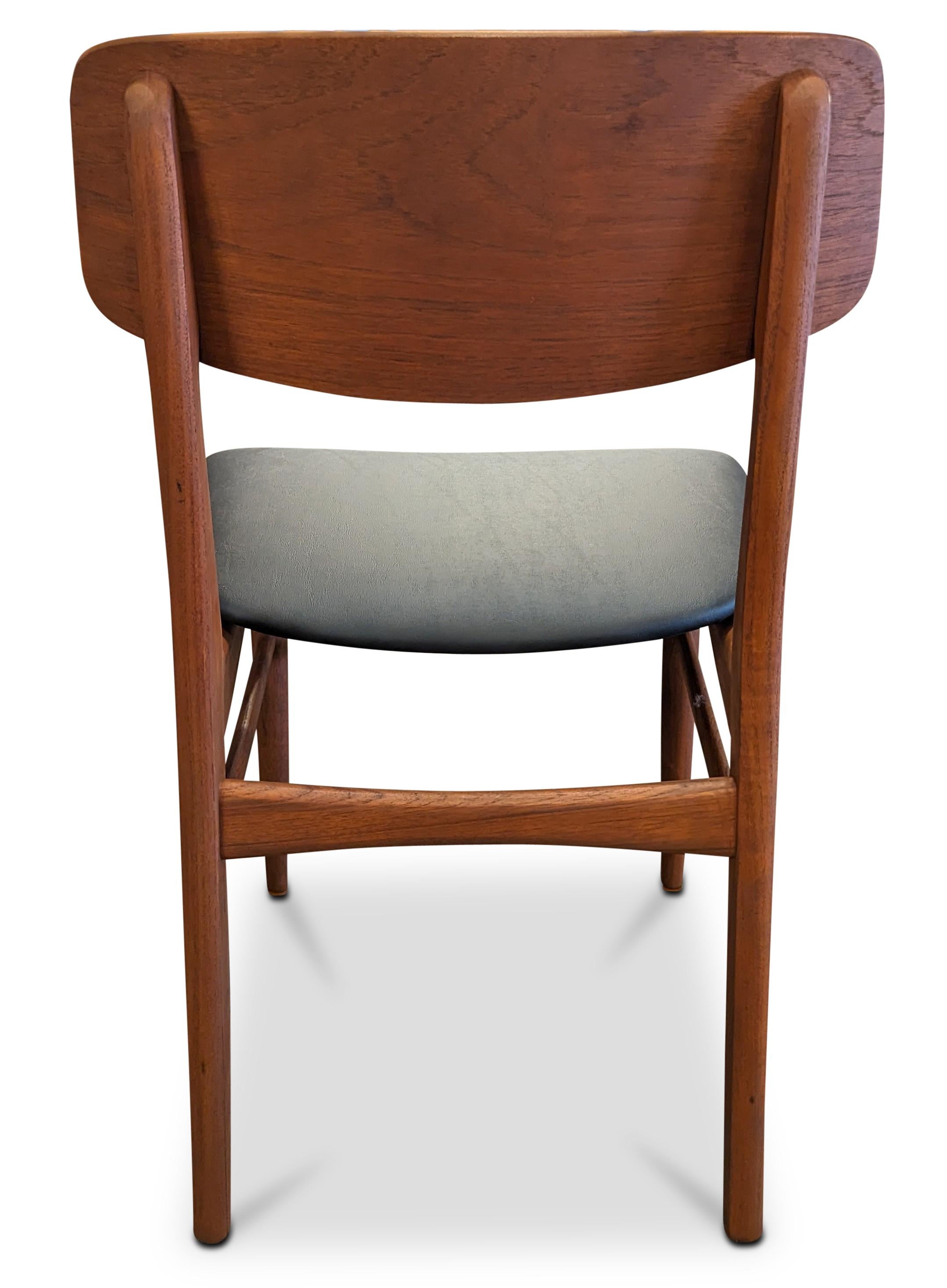 Vintage Danish Mid Century 4 Teak Chairs Ostfyns Mobellager - 072332 2