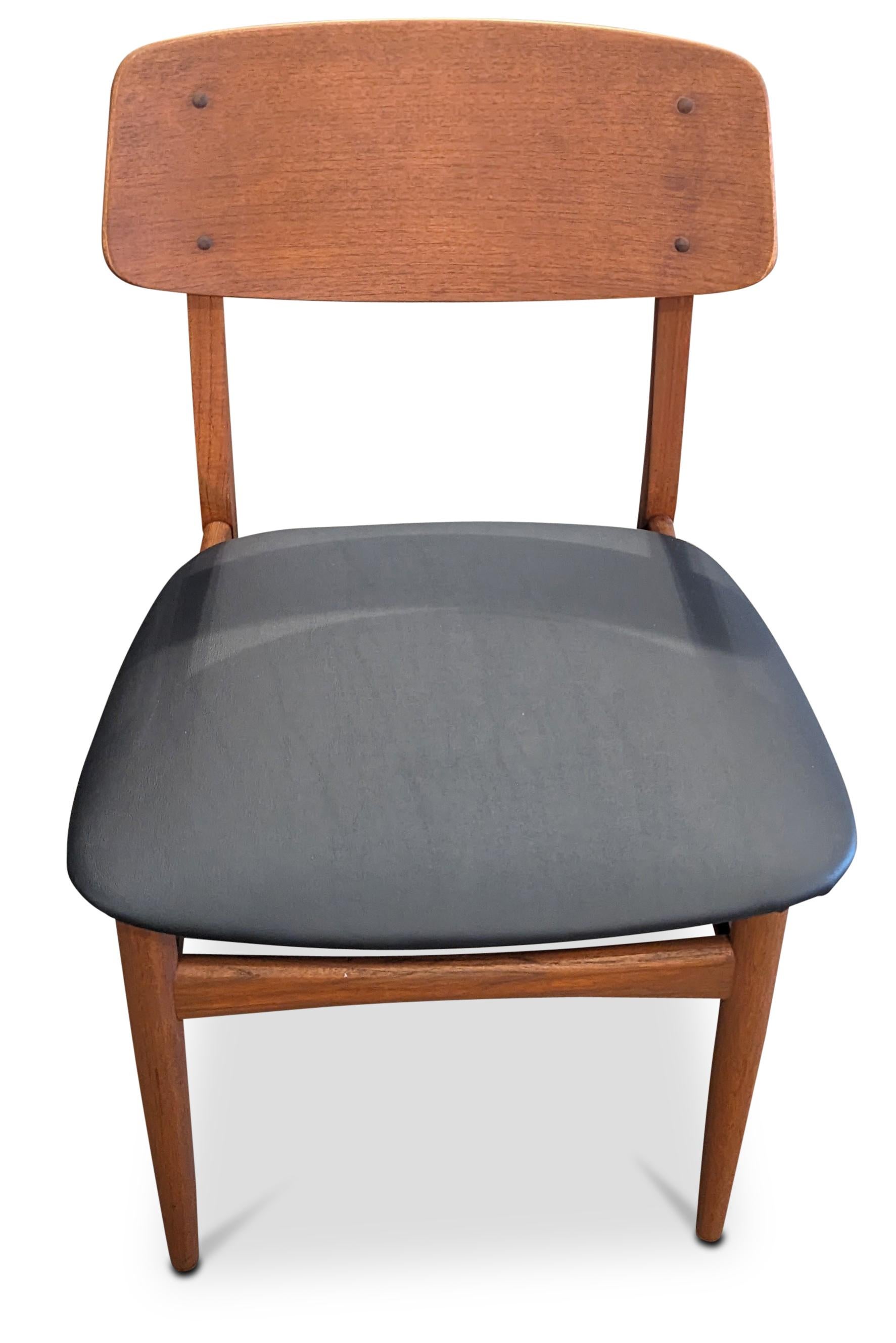 Vintage Danish Mid Century 4 Teak Chairs Ostfyns Mobellager - 072332 3
