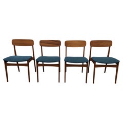 Vintage Danish Midcentury 4 Teak Dining Chairs, 022335