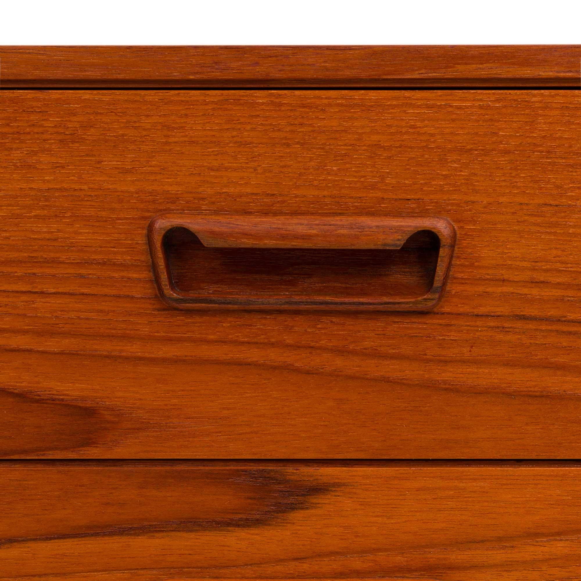 Teak Vintage Danish Mid-Century Arne Wahl Iversen Double Dresser Model 102 For Sale