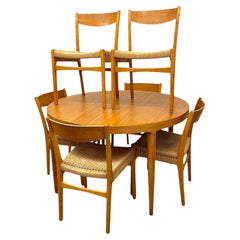 Vintage Danish Mid-Century Dining Table and Chair Set by Skovmand & Andersen.