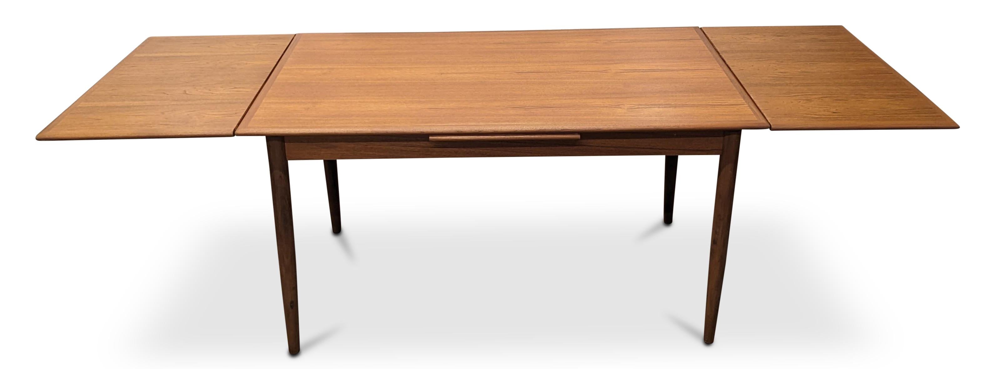 Vintage Danish Mid Century Dining Table w 2 Leaves - 082348 2