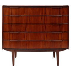 Vintage Danish Mid-Century Five-Drawer Rosewood Dresser