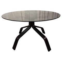 Retro Danish Mid Century Glass Top Coffee Table - 082339